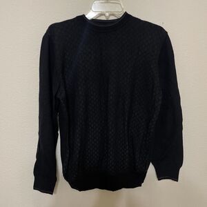 puntodue, knit pullover light sweater, size S, black, mens